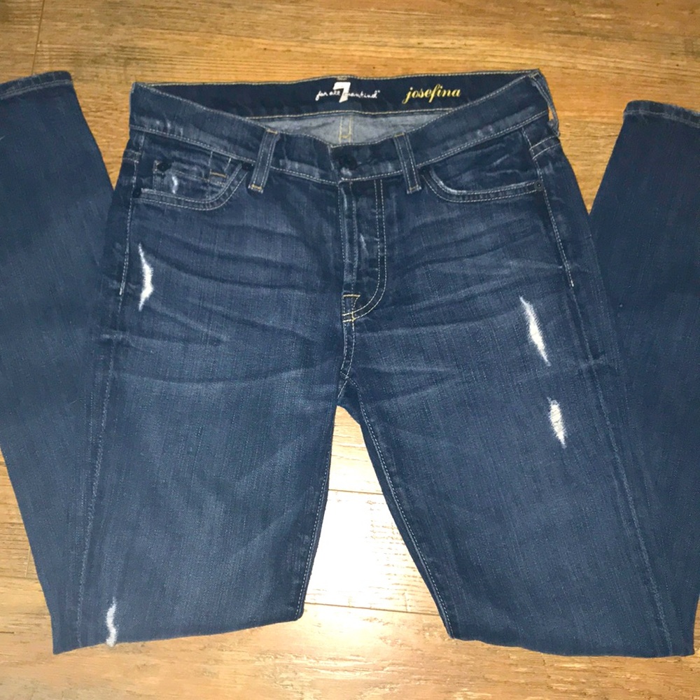 7 For All Mankind Distressed Jeans - Picture 2 of 11